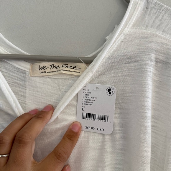 We The Free Aria Trapeze Soft White Long Sleeve Tunic Top NEW NWT - Picture 3 of 6